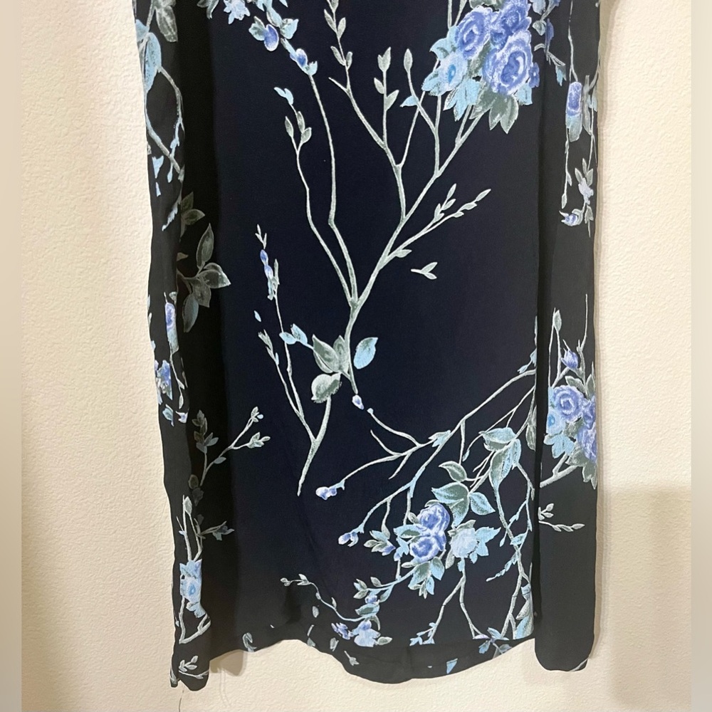 REFORMATION Black Floral 100% Viscose Mini Dress - Picture 4 of 11